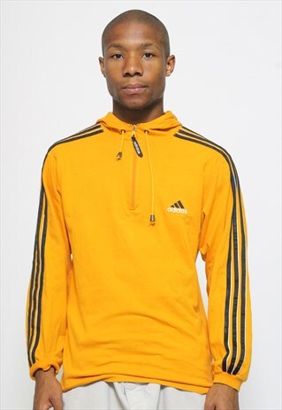 VINTAGE 1/4 ZIP ADIDAS HOODED SWEATSHIRT