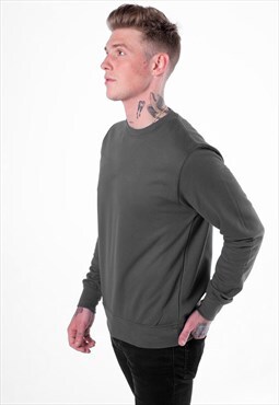 54 Floral Essential Jumper Pullover Sweater - Steel Grey