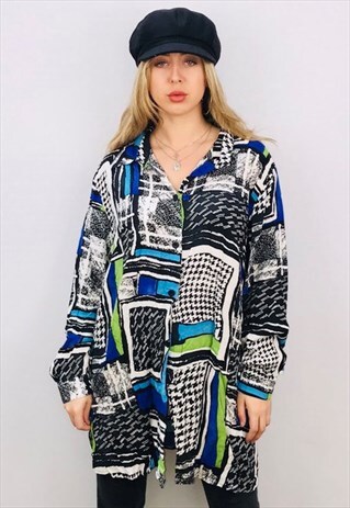 VINTAGE OVERSIZED PATTERN SHIRT