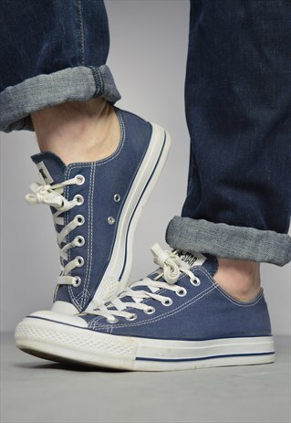VINTAGE 90S CONVERSE NAVY OX SHOES GRUNGE RETRO FESTIVAL
