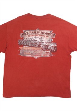 Vintage  Harley Davidson T Shirt Back Print Short Sleeve