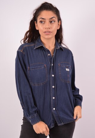 VINTAGE REPLAY DENIM SHIRT NAVY BLUE
