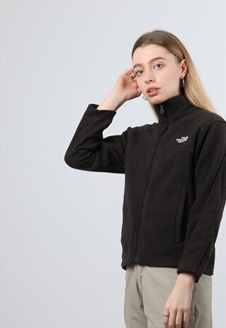 VINTAGE THE NORTH FACE XS BLACK ZIPPED FLEECE