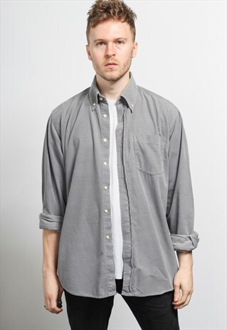 VINTAGE CORDUROY CORD SHIRT GREY