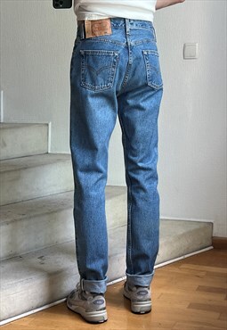 Vintage LEVIS 501 Jeans Wash Denim Pants 90s Blue
