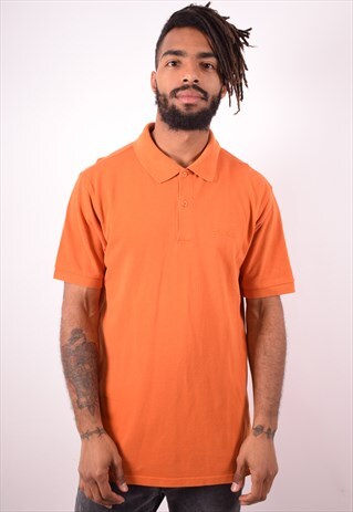 LOTTO MENS VINTAGE POLO SHIRT MEDIUM ORANGE 90S