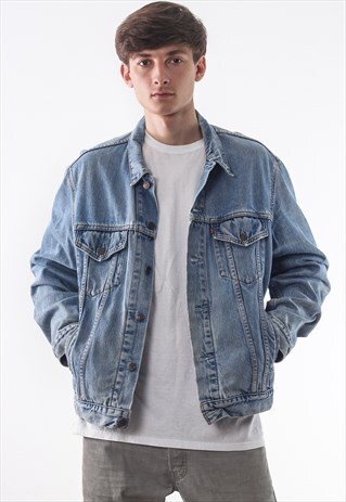 VINTAGE LEVIS TRUCKER 90S BLUE DENIM JEANS