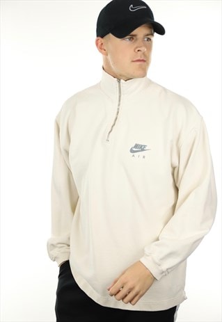 VINTAGE 90S NIKE AIR 1/4 ZIP SWEATSHIRT JUMPER