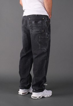 Carhartt Double Knee Carpenter Jeans in black denim.