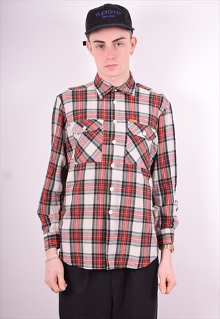 MENS VINTAGE FLANNEL SHIRT LARGE MULTI 90'S
