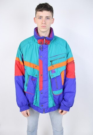 VINTAGE 90S MULTICOLOURED PADDED JACKET