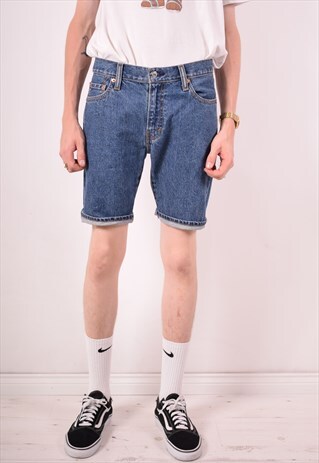 LEVI'S 505 MENS VINTAGE DENIM SHORTS W30 BLUE 90S