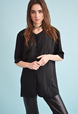 90'S RETRO GRUNGE OVERSIZED MOMS SHIRT BLOUSE TOP