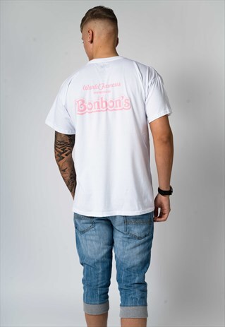 WHITE OVERSIZED CANDY T-SHIRT