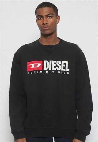 VINTAGE DIESEL LOGO SWEATSHIRT BLACK