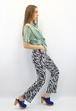 Vintage Y2K see-through green stripped unisex shirt