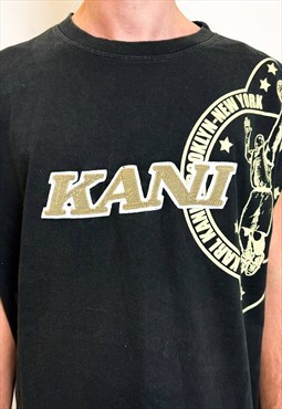 Vintage 90s Karl Kani sleeveles logo t-shirt 