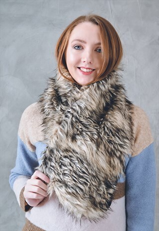 VINTAGE FAUX FUR SCARF
