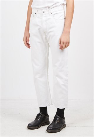 VINTAGE WHITE LEVI'S 501 FIT DENIM JEANS
