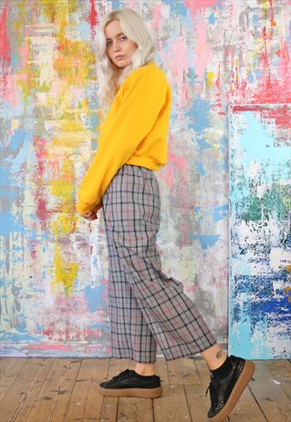 CHECK TROUSERS WITH RED LINE & GOLD SWEAT CO-ORDINATES