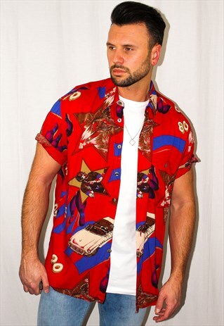 VINTAGE 80'S PRINT SHIRT