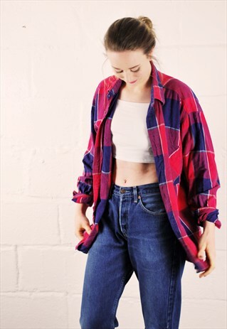 VINTAGE 90S CHECK FLANEL SHIRT