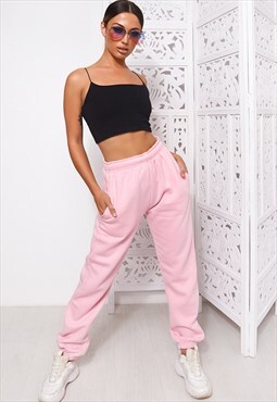 baby pink tracksuit bottoms