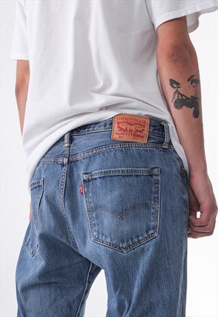 VINTAGE LEVIS 501 DENIM PANTS TROUSERS 90S BLUE