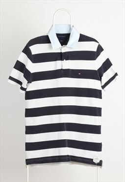Vintage Tommy Hilfiger Striped Polo Shirt Logo 