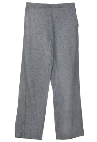 BEYOND RETRO VINTAGE ALFRED DUNNER GREY CASUAL TROUSERS - W2