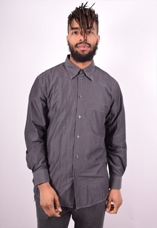 ICEBERG MENS VINTAGE SHIRT LARGE GREY 90'S