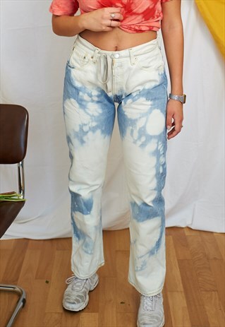 VINTAGE REWORKED CUSTOMED DENIM 501 LEVI'S TIE N DYE JEANS