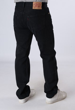 LEVIS 501'S BLACK DENIM JEANS W34 L32 (CN2L)
