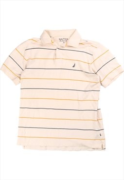 Vintage 90's Nautica Polo Shirt Striped Short Sleeve Button