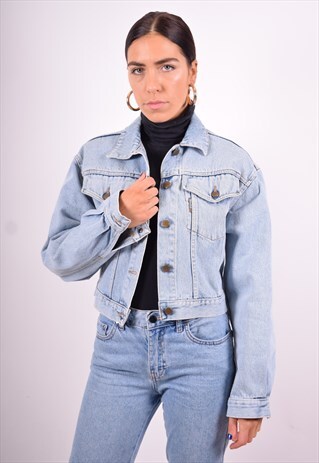 WOMENS VINTAGE DENIM JACKET MEDIUM BLUE 90'S