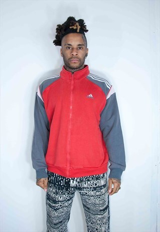 ADIDAS EMBROIDED ZIP SWEATSHIRT