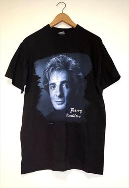Vintage 1996 RARE Barry Manilow World Tour T-shirt Music Med
