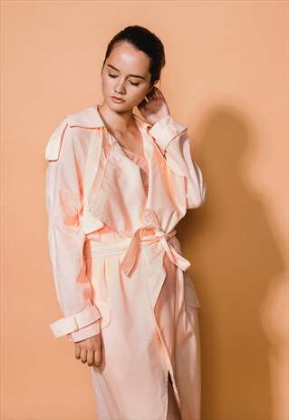 PEACH XL VINTAGE TRENCH