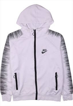 Vintage 90's Nike Hoodie Swoosh Full Zip Up White Medium