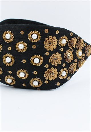 HANDMADE HEADBANDS, EMBELLISHED TURRBANDS, GOLDEN WORK