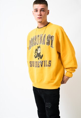 VINTAGE ARIZONA STATE SUNDEVILS SWEATSHIRT YELLOW