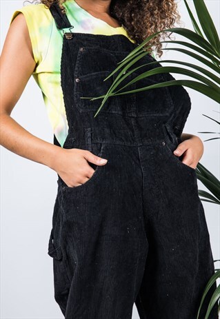 VINTAGE DUNGAREES IN BLACK CORDUROY