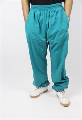 VINTAGE GREEN REEBOK TRACKSUIT BOTTOMS