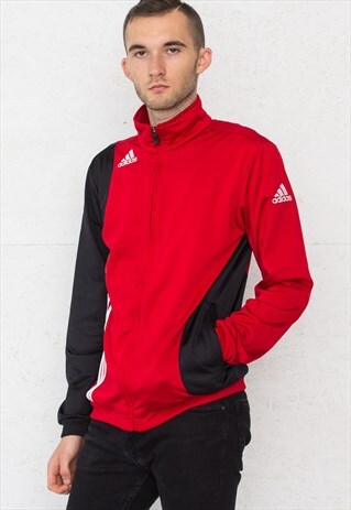VINTAGE RED ADIDAS TRACK JACKET