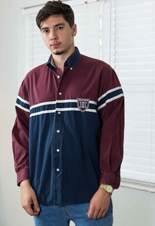 VINTAGE TOMMY HILFIGER SHIRT LOGO 90S S 12.2
