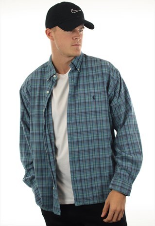 VINTAGE RALPH LAUREN GREGGOR CHECK LONG SLEEVE SHIRT