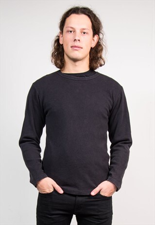90'S BLACK LEVI'S THIN SWEATSHIRT LONG SLEEVE T-SHIRT