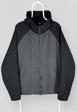 Nike Grey Black Hoodie Full Zip Up Mens XXL