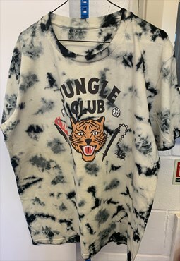Jungleclub Tie Dye T-Shirt with Tiger Print