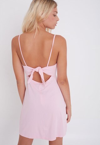 BACK BOW DRESS - PINK